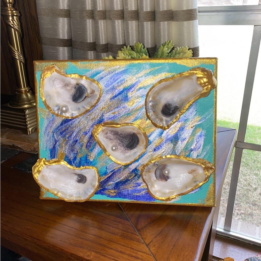 HANDMADE OYSTER 🦪 SHELL CANVAS ART 🖼️. - Picture 6 of 16